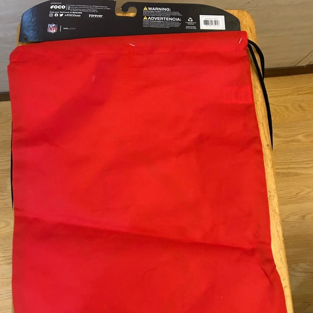 NFL Red and Gold Drawstring Bag New